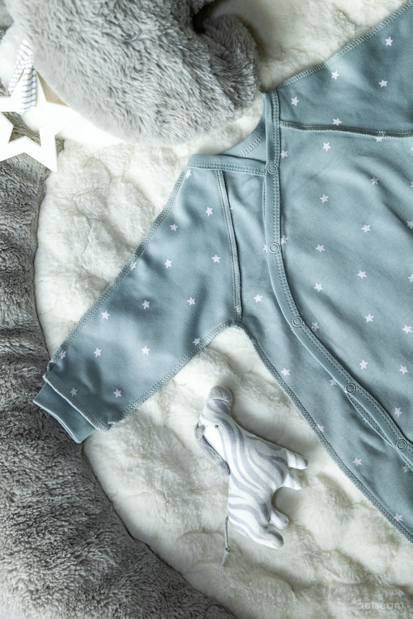 Outseam Sleepsuit Outseam Grey — detail view 3